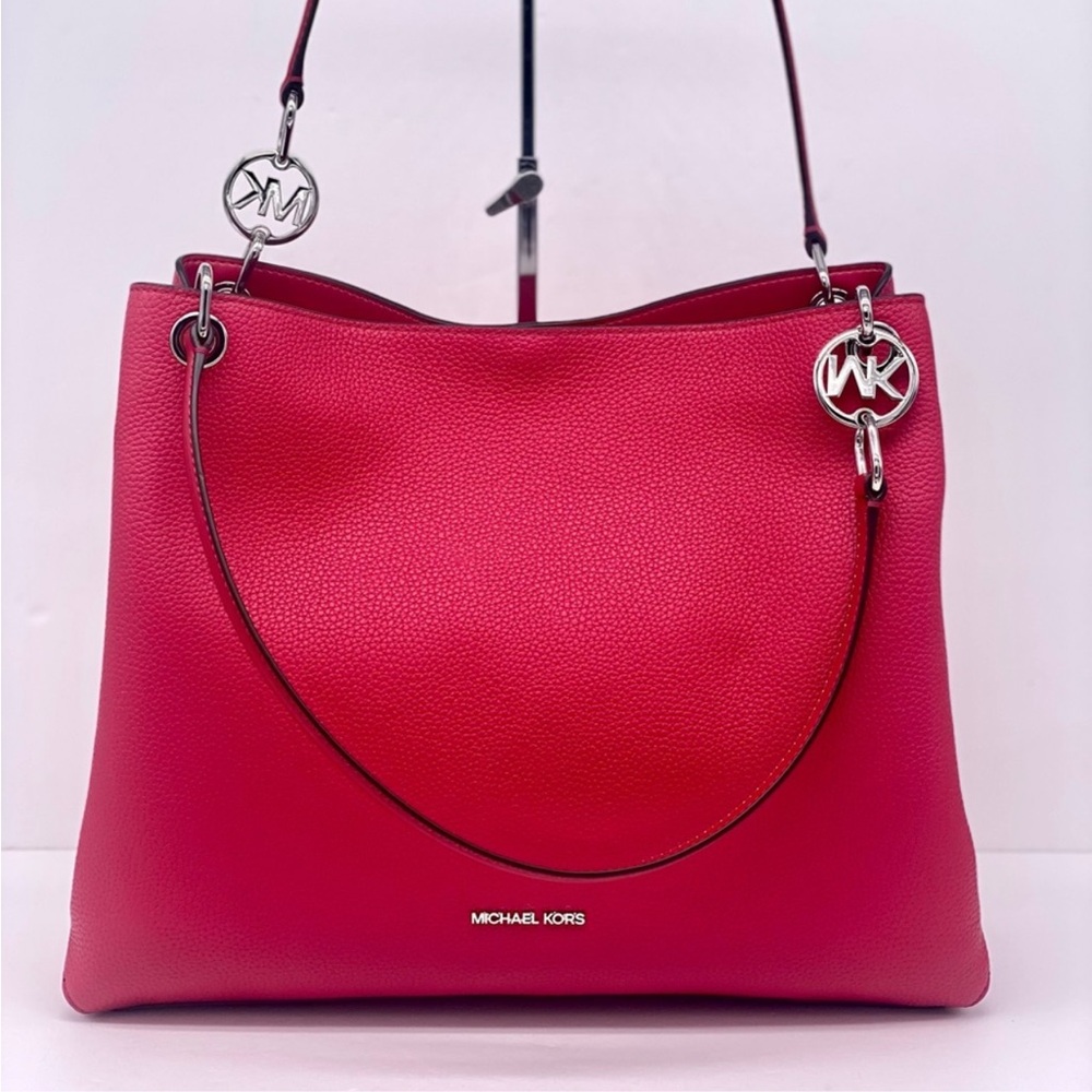 Michael Kors Christina Large Pebbled Leather Shoulder Bag - Picture 9 of 15